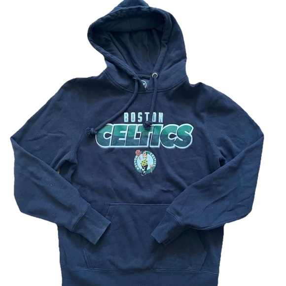 ‘47 Brand Tops - Boston Celtics Black Hoodie With A Logo Size Small